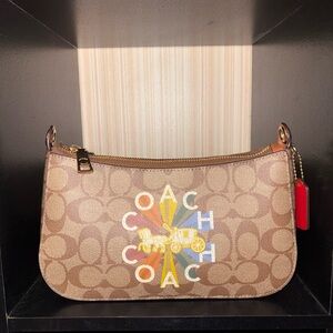 Coach Brown & Rainbow Purse !!